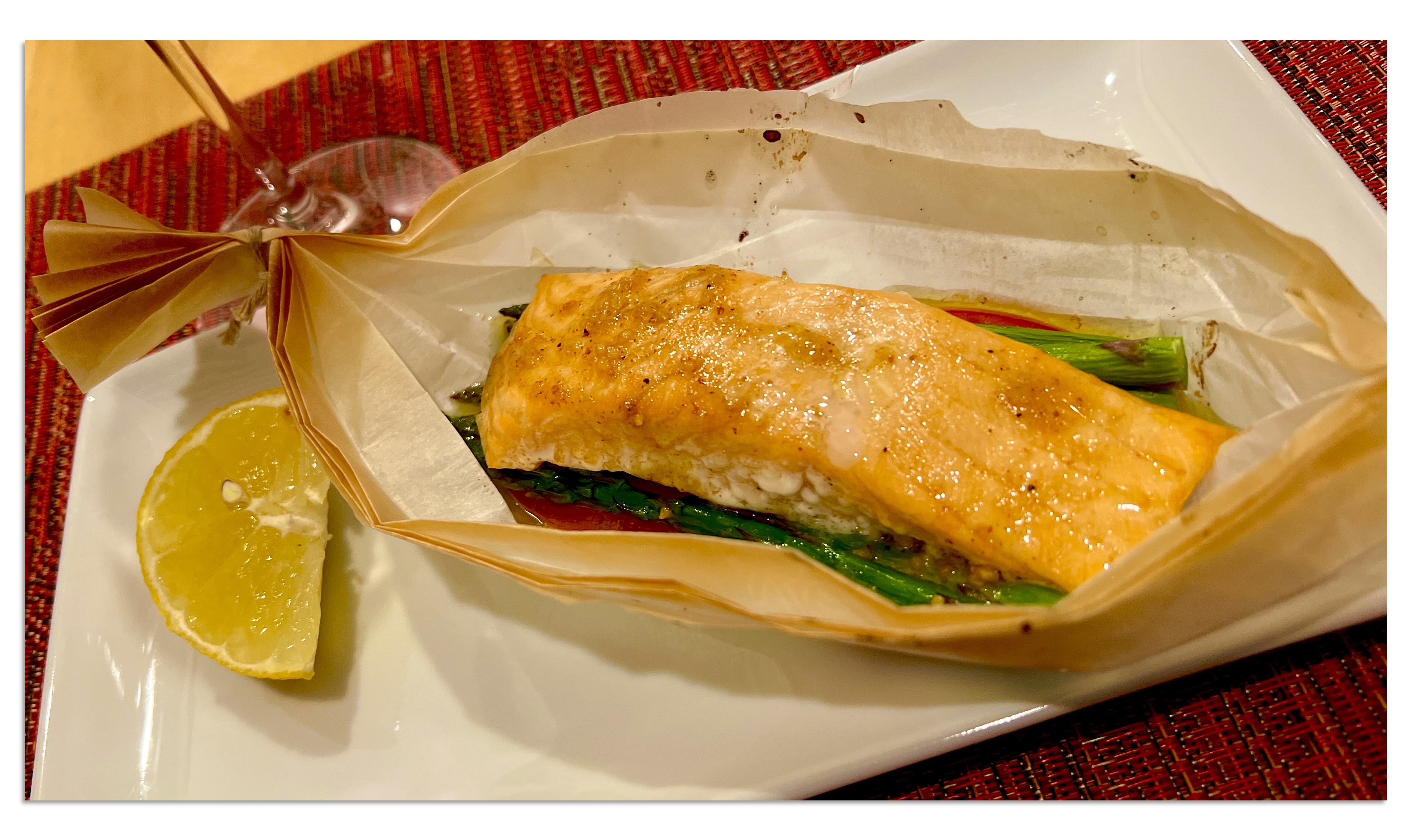 Salmon in a Paper Canoe from Chez B