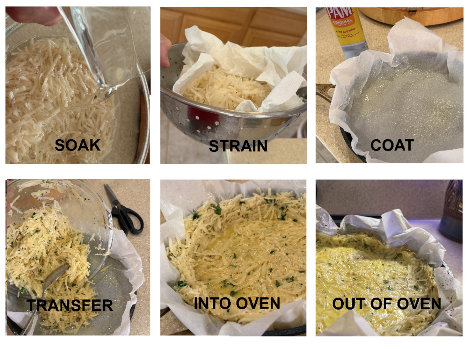 Putting together the potato crust